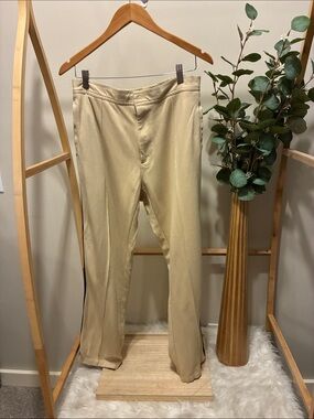 Zara Tan Pant with Navy Side Stripe